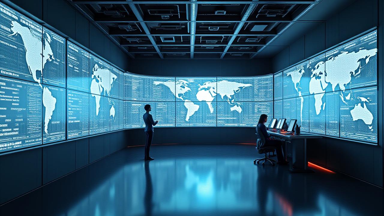 Modern logistics operations center