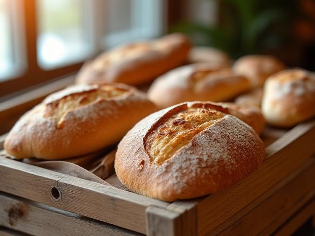 Fresh artisanal bread from a local Oklahoma City bakery